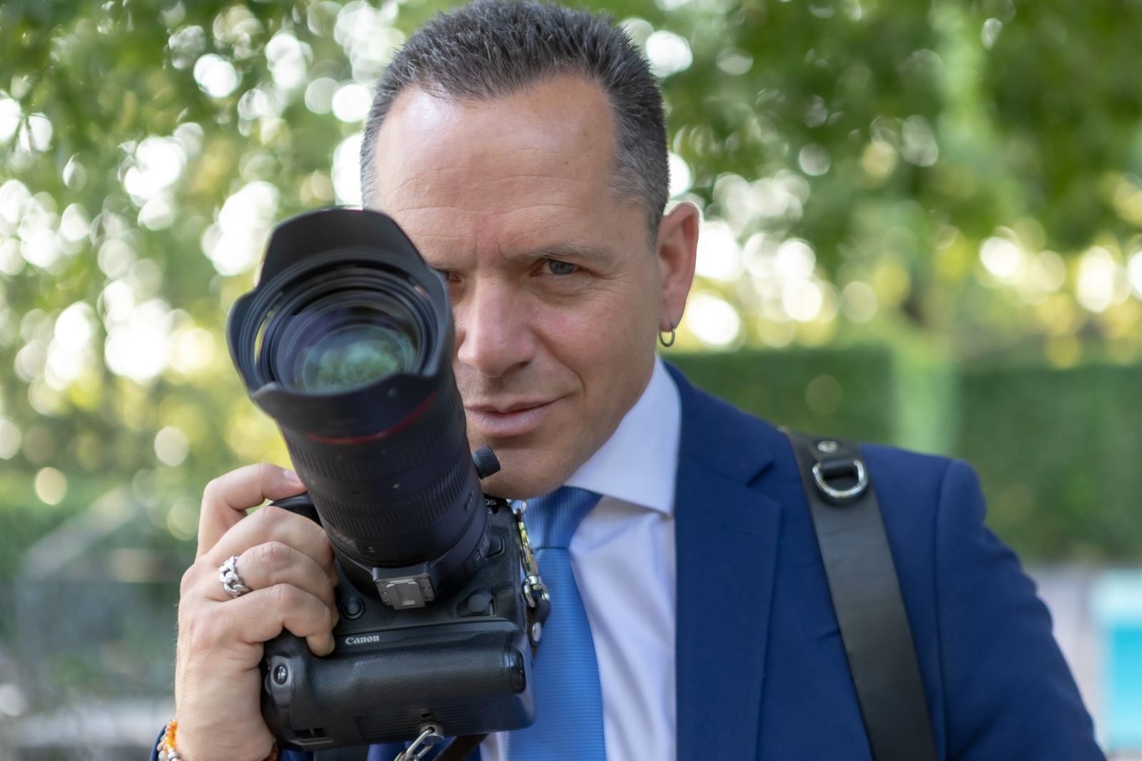 Marco Borrelli con la macchina fotografica